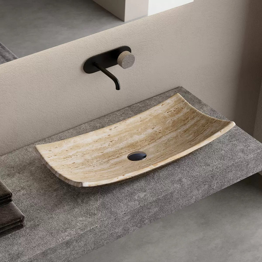 Rectangular Artificial Stone Vessel Wash Basin
