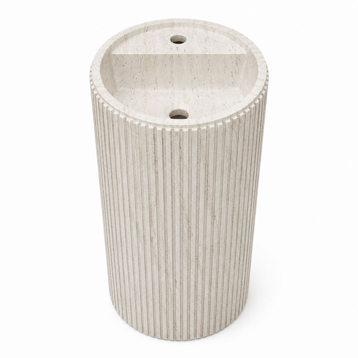 Halo Ribbed Pedestal Basin
