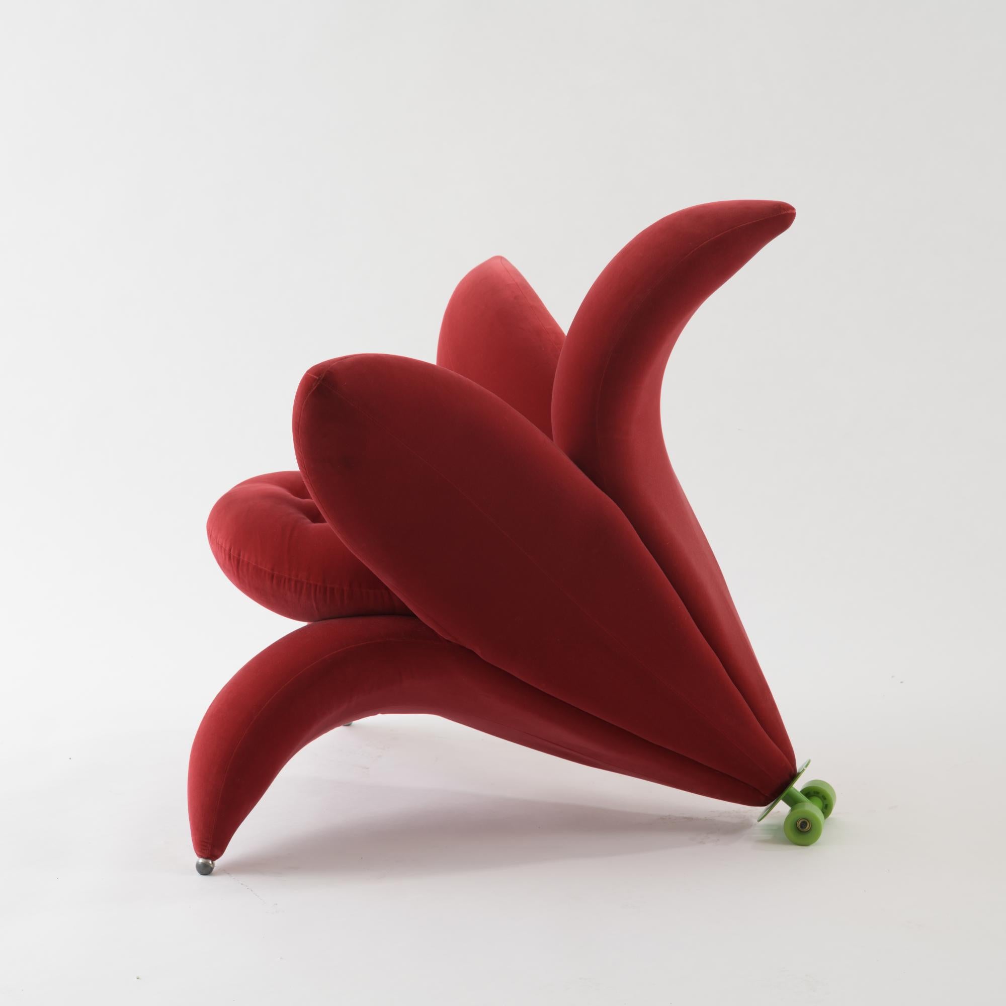 Contemporary Velvet Lounge Chair