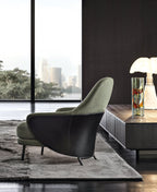 Modern Leather & Fabric Armchair