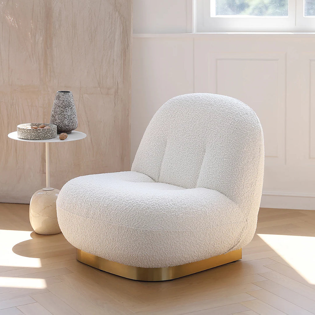 Modern Teddy Fabric Lounge Chair