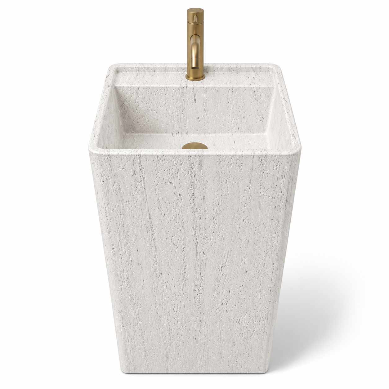 Square Freestanding Artificial Stone Wash Basin
