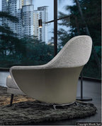 Modern Leather & Fabric Armchair