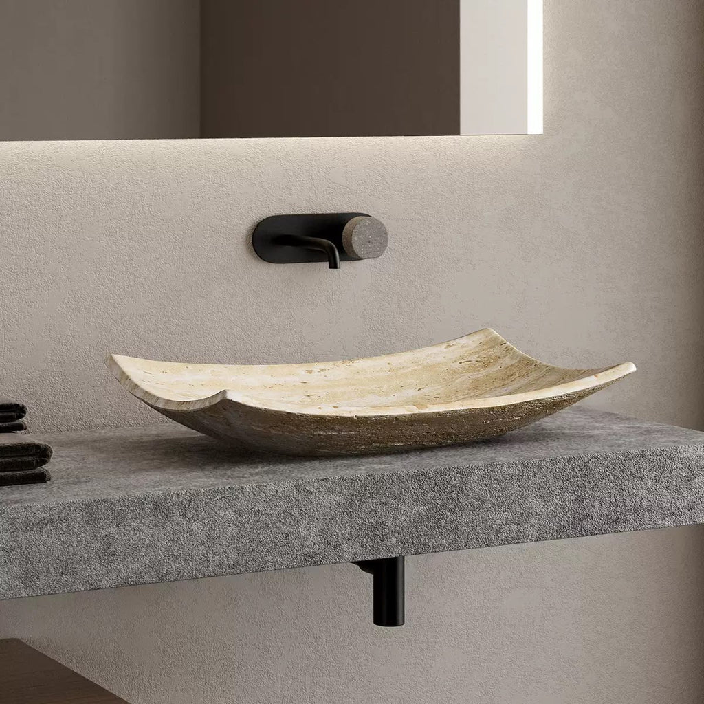 Rectangular Artificial Stone Vessel Wash Basin