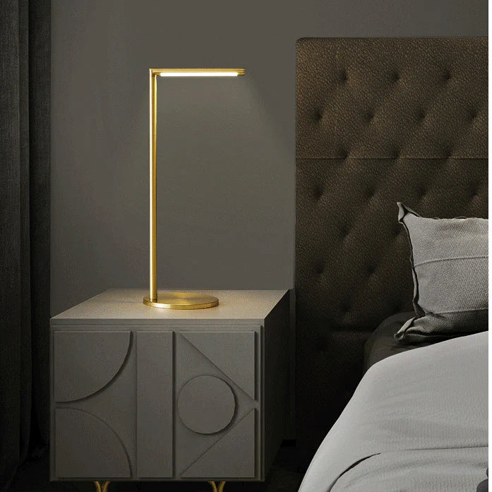 Minimalist Copper LED Table Lamp