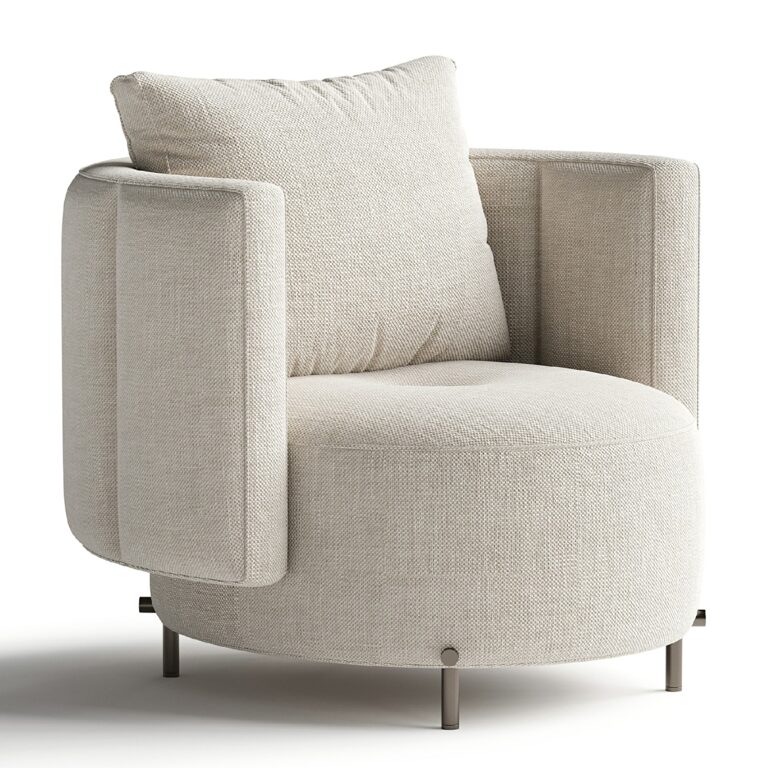 Swivel Leather Lounge Chair