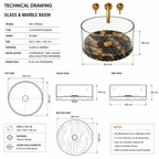 Imperia Marble Fusion Glass Vessel Basin