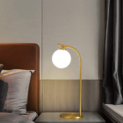 Copper & Glass Globe Table Lamp
