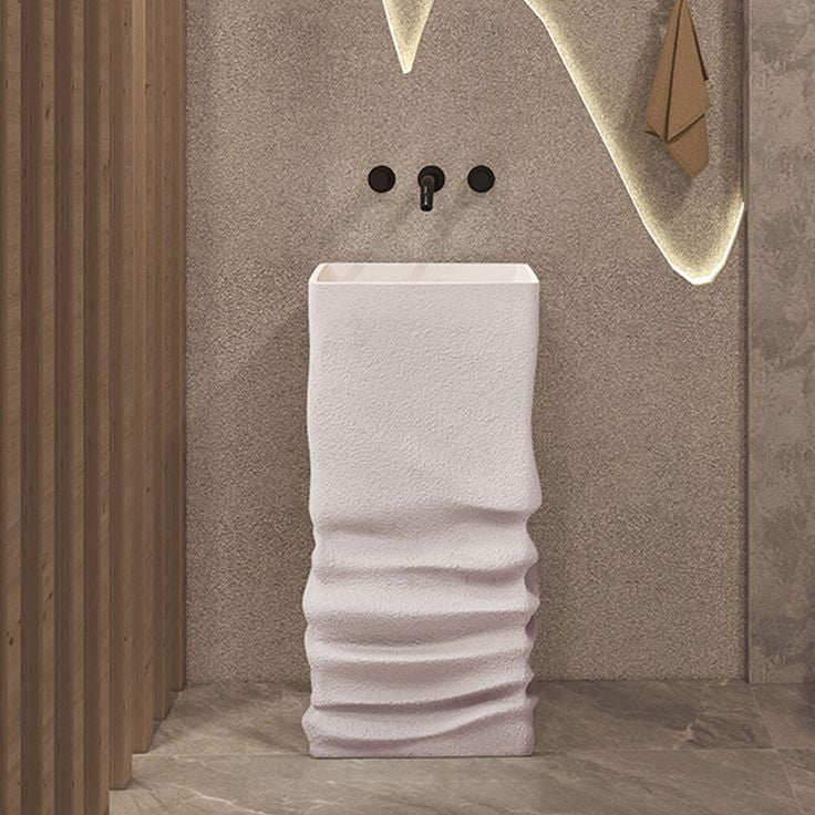 Artificial Stone Japandi style Freestanding Basin by Zinarch