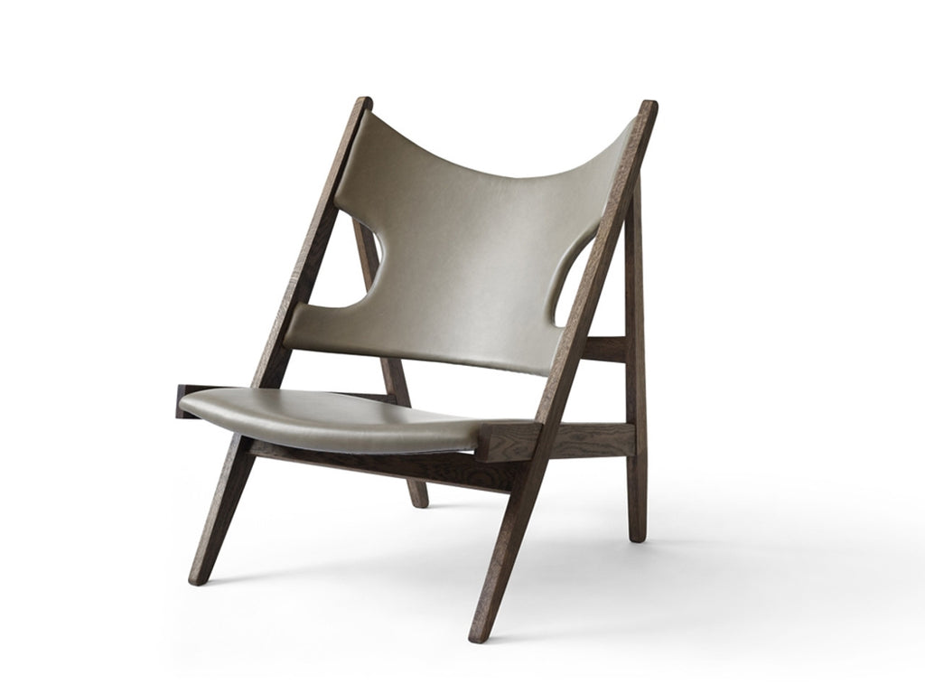 Premium Wool Fabric Lounge Chair with Solid Wood Frame