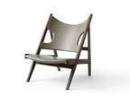 Premium Wool Fabric Lounge Chair with Solid Wood Frame