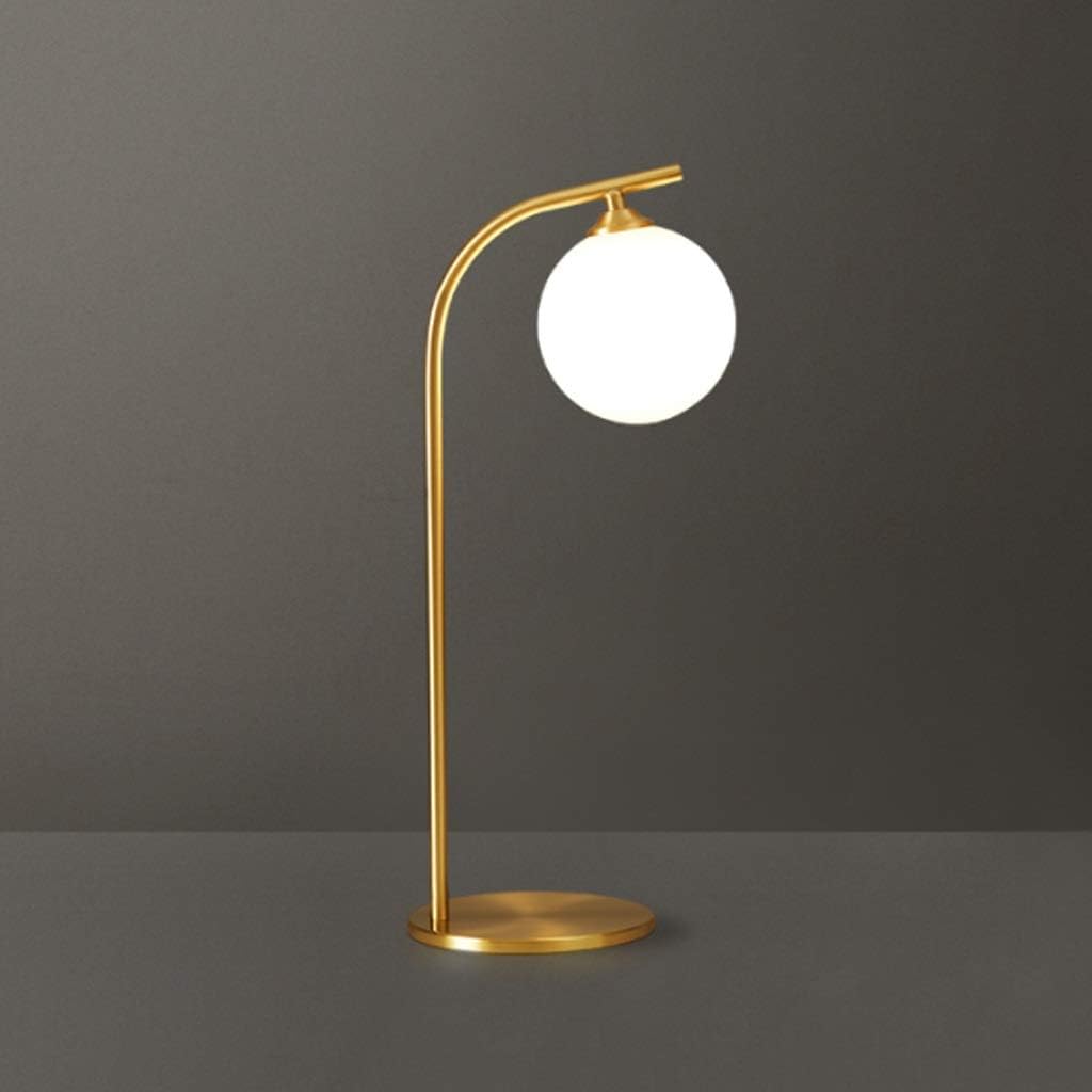 Copper & Glass Globe Table Lamp