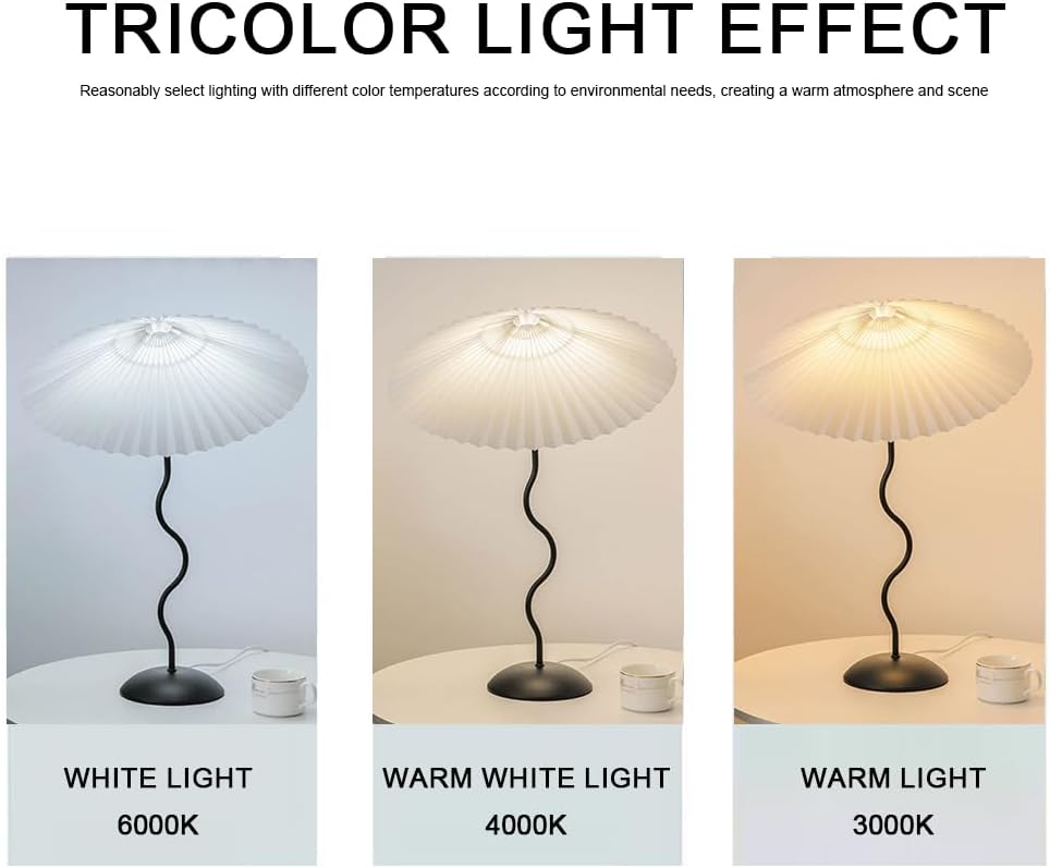 Pleated Fabric Shade Table Lamp