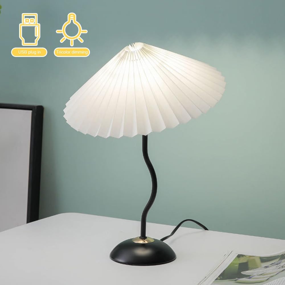 Pleated Fabric Shade Table Lamp
