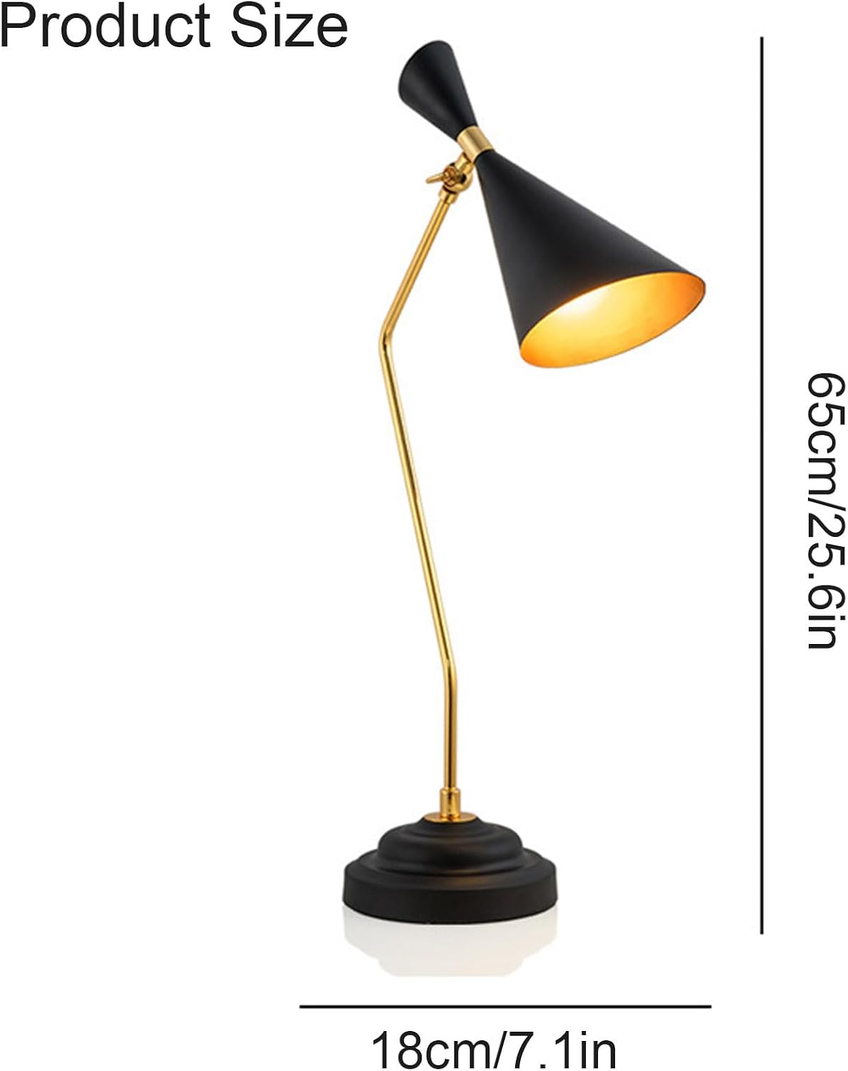 Black & Gold Adjustable Table Lamp