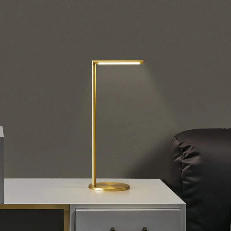 Minimalist Copper LED Table Lamp