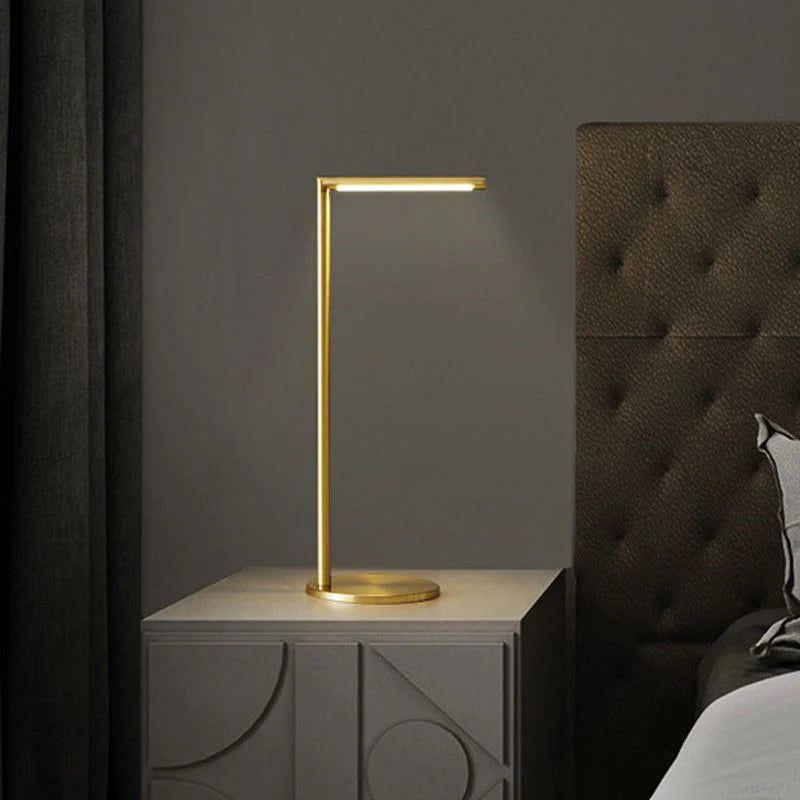 Minimalist Copper LED Table Lamp