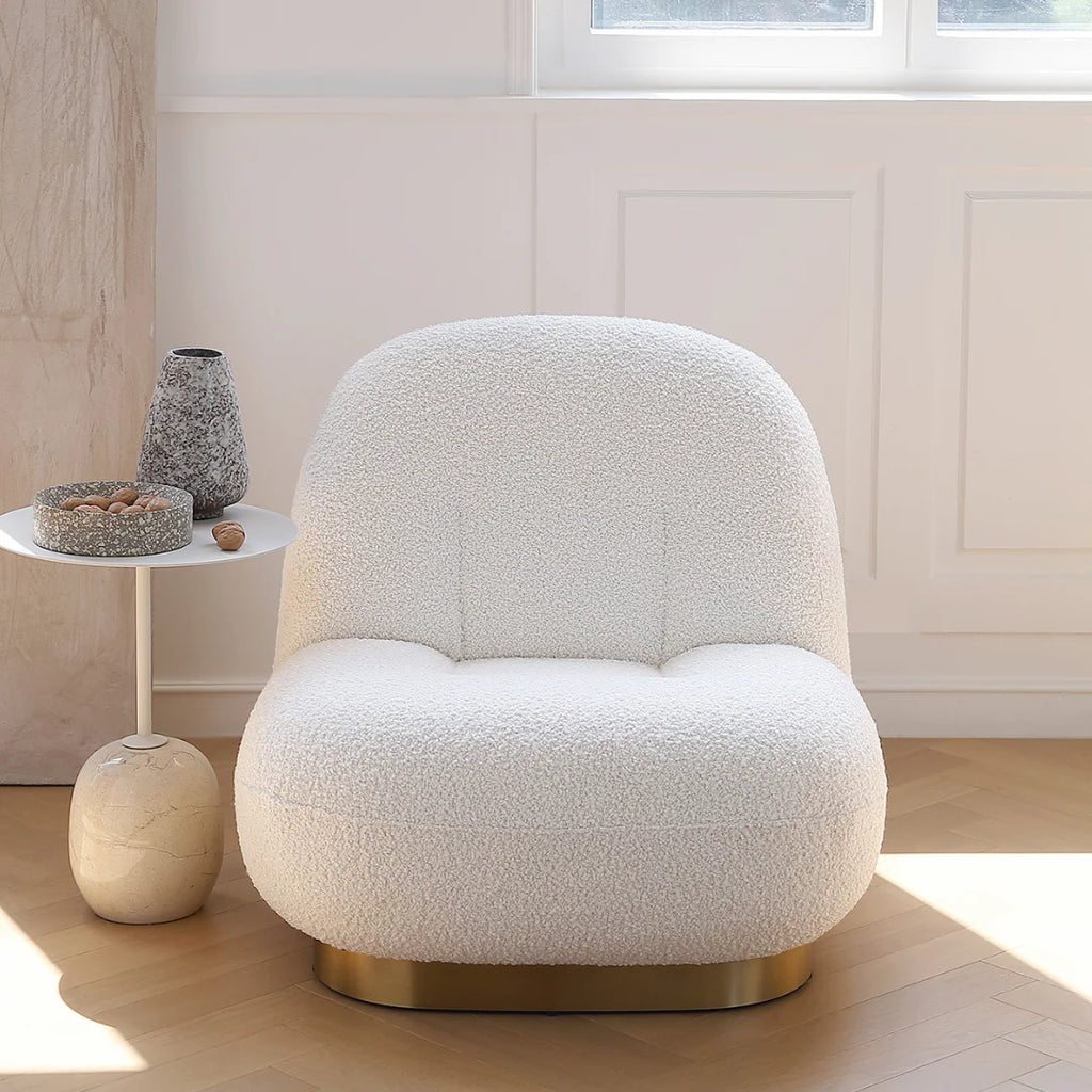 Modern Teddy Fabric Lounge Chair