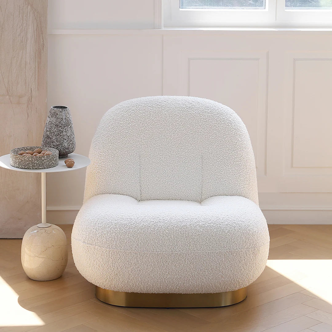 Modern Teddy Fabric Lounge Chair