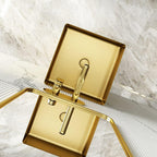 Square Gold Steel Basin – Prestige