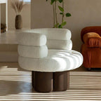 Modern Walnut Solid Wood Lounge Chair