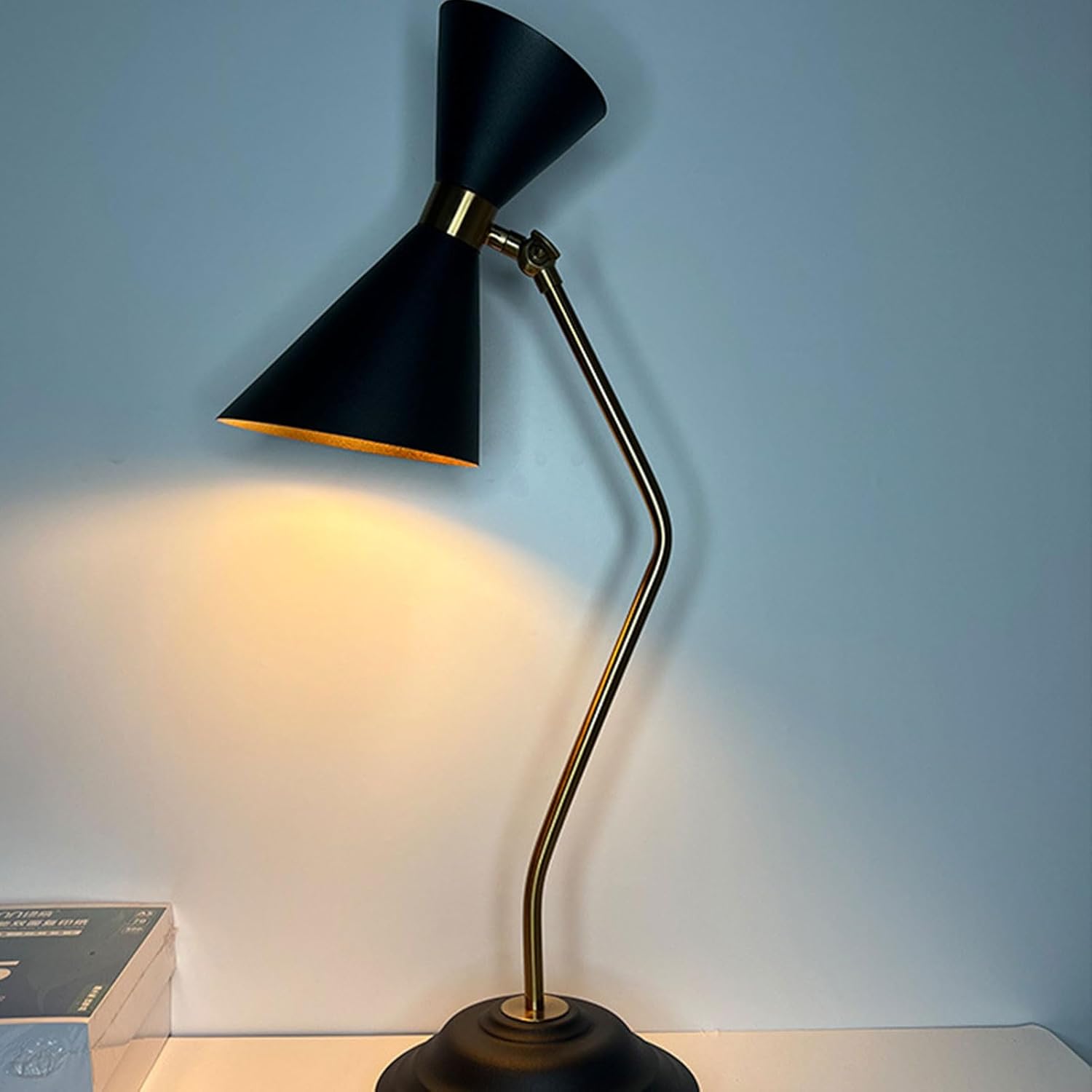 Black & Gold Adjustable Table Lamp