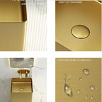 Square Gold Steel Basin – Prestige