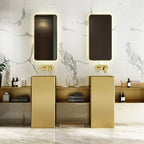 Square Gold Steel Basin – Prestige