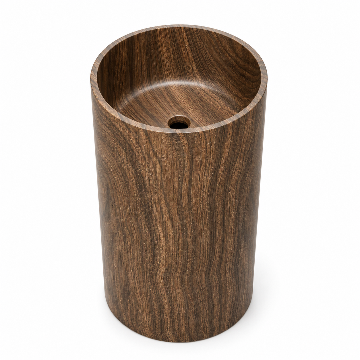 Wabi Wood Column Basin – Terra Grain