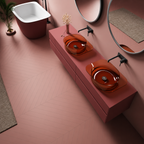 Rosso Fenix Double Vanity Set