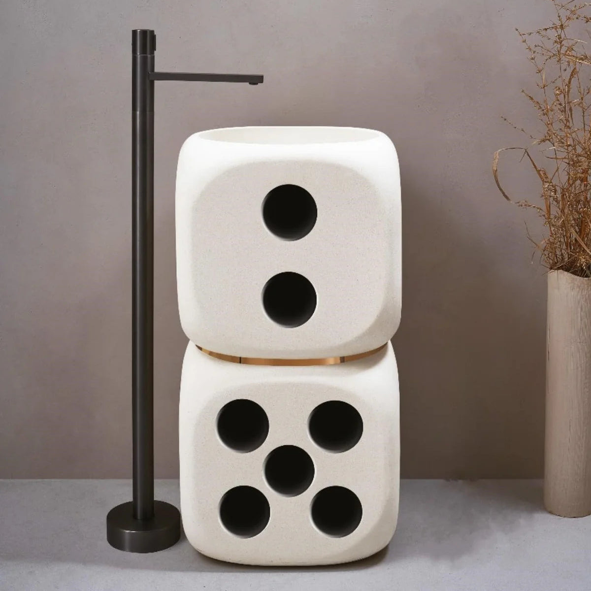 Cube Stone Basin – Dice