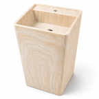 Square Freestanding Artificial Stone Wash Basin