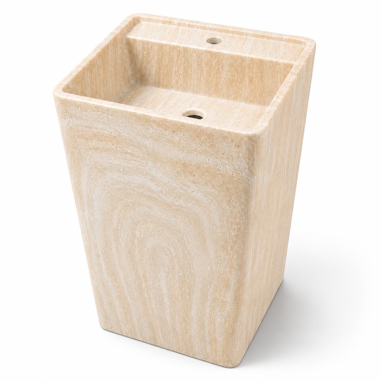 Square Freestanding Artificial Stone Wash Basin