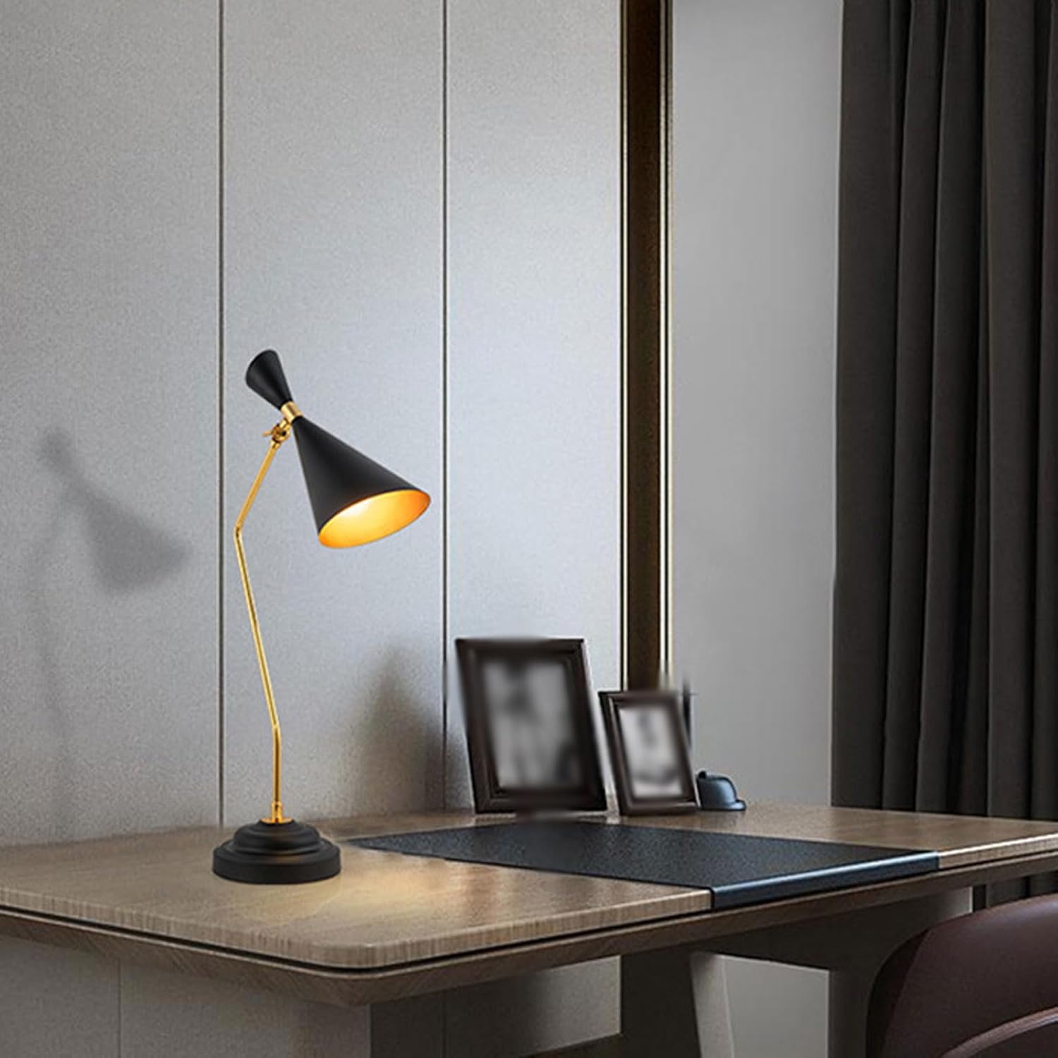 Black & Gold Adjustable Table Lamp