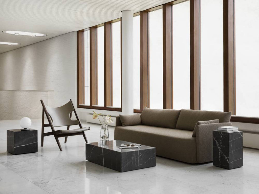Premium Wool Fabric Lounge Chair with Solid Wood Frame
