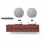Rosso Fenix Double Vanity Set