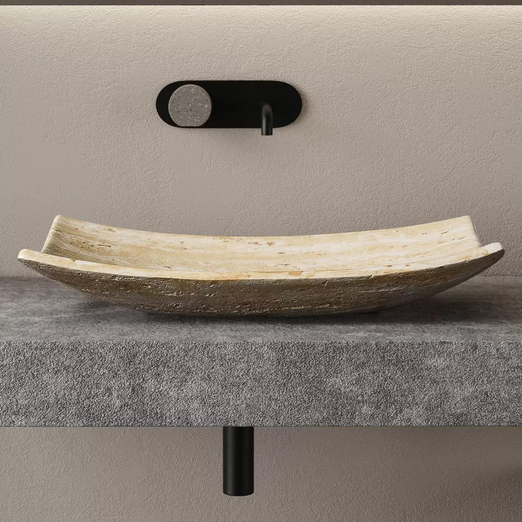 Rectangular Artificial Stone Vessel Wash Basin