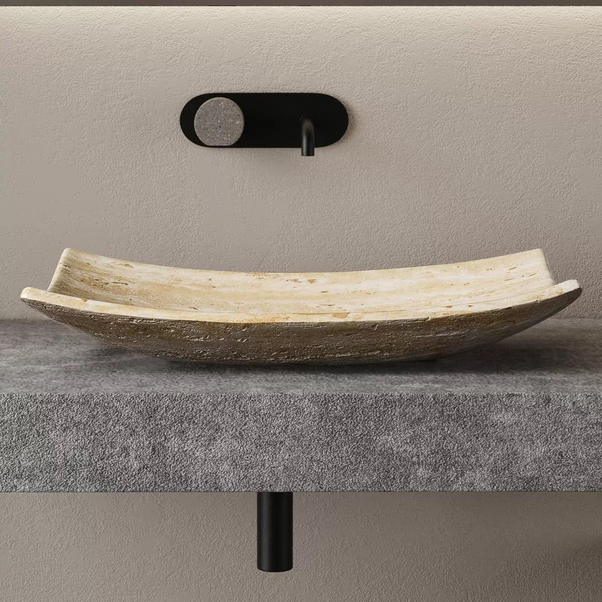 Rectangular Artificial Stone Vessel Wash Basin