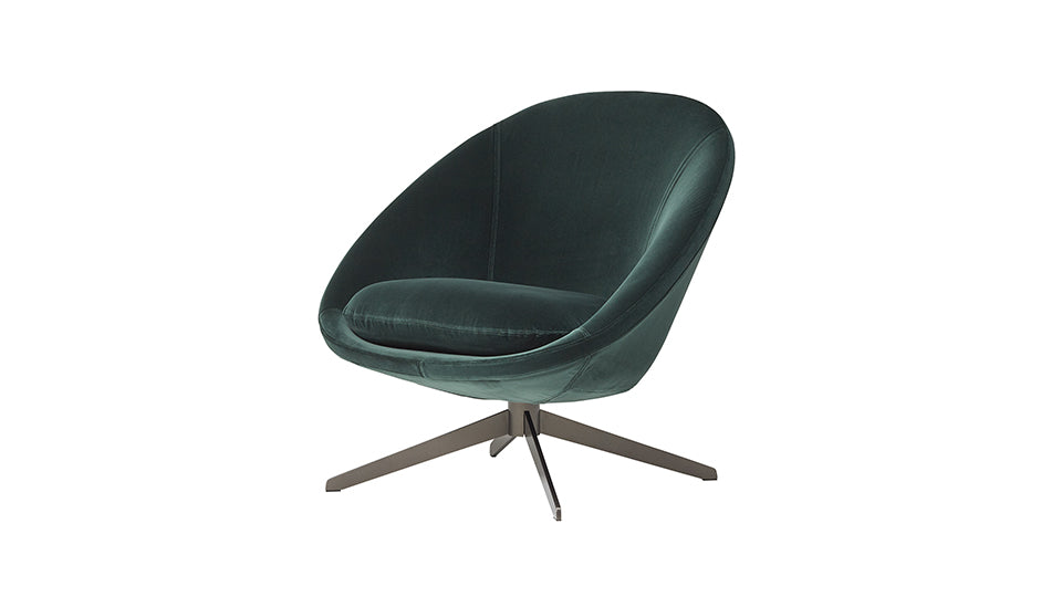 Swivel Fabric Lounge Chair