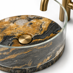 Imperia Marble Fusion Glass Vessel Basin
