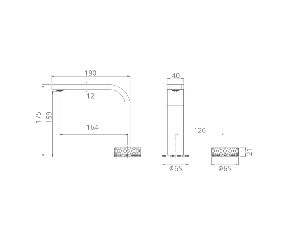 Azure Crystal Wall Basin Mixer