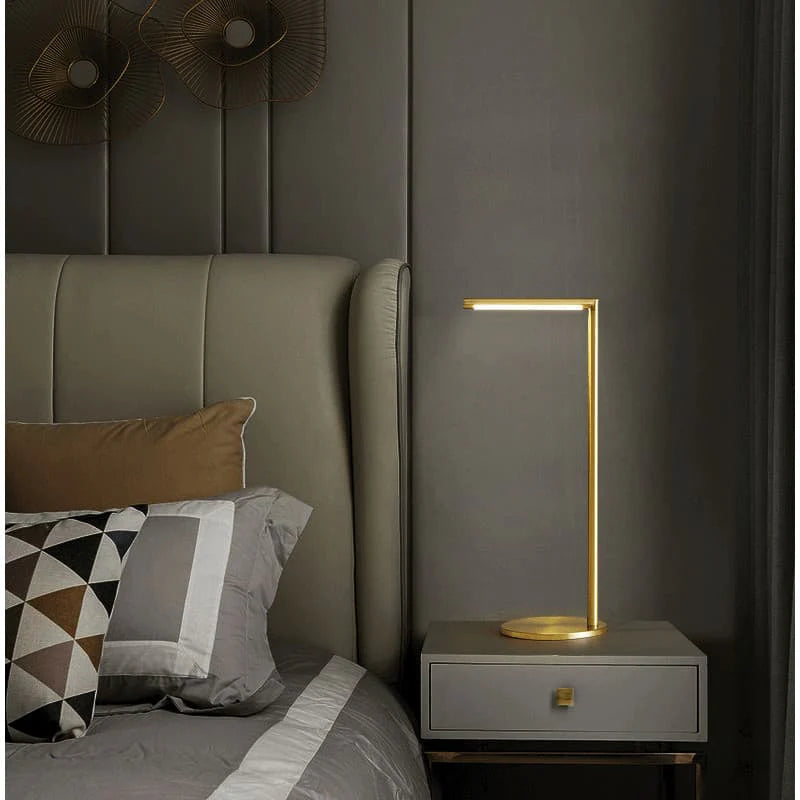 Minimalist Copper LED Table Lamp