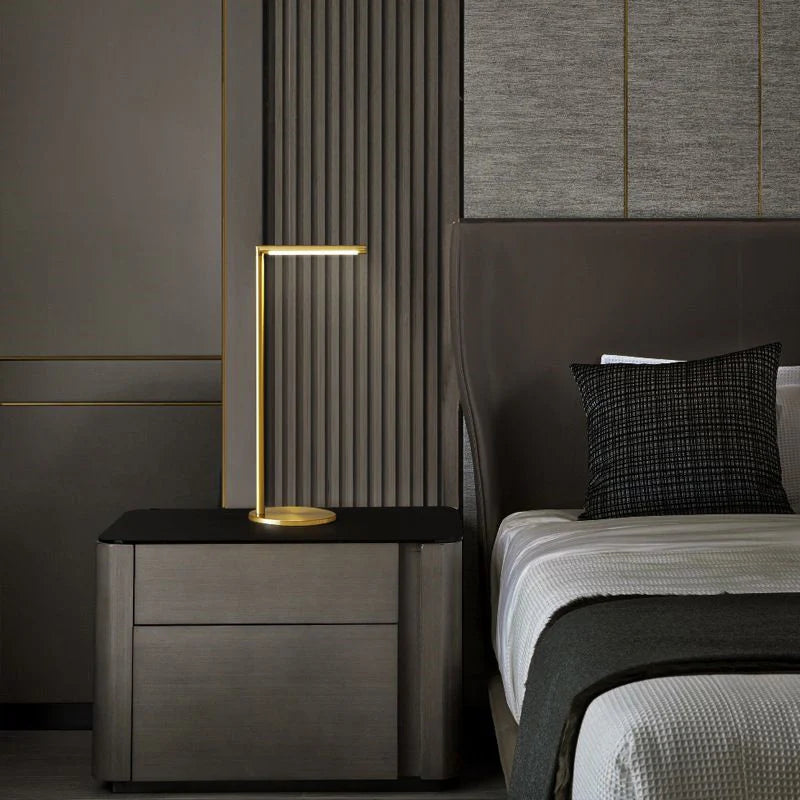 Minimalist Copper LED Table Lamp