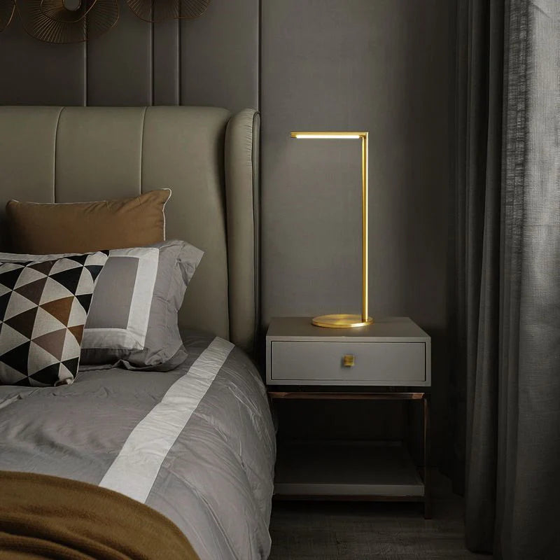 Minimalist Copper LED Table Lamp