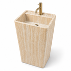 Square Freestanding Artificial Stone Wash Basin