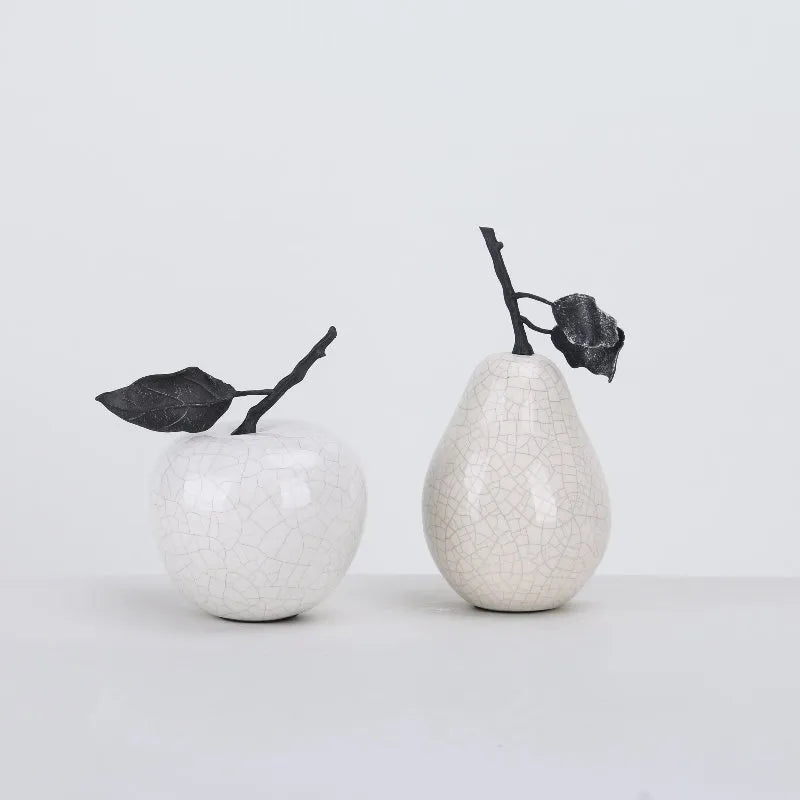 Book Room Decor Ceramic Pear Sculpture