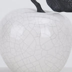 Book Room Decor Ceramic Apple Sculpture