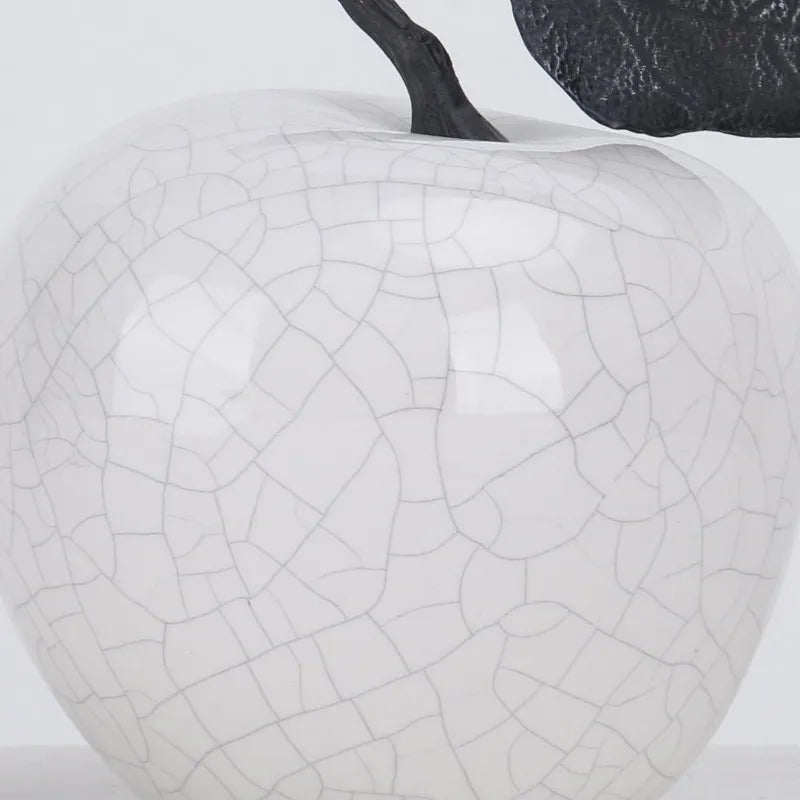 Book Room Decor Ceramic Apple Sculpture