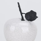 Book Room Decor Ceramic Apple Sculpture