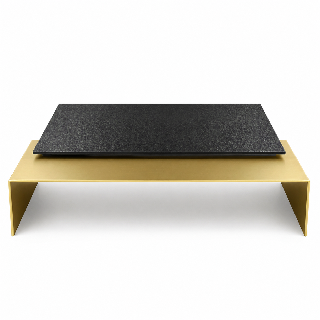Modern Metal Coffee Table Layered Aluminium & Stainless Steel Design